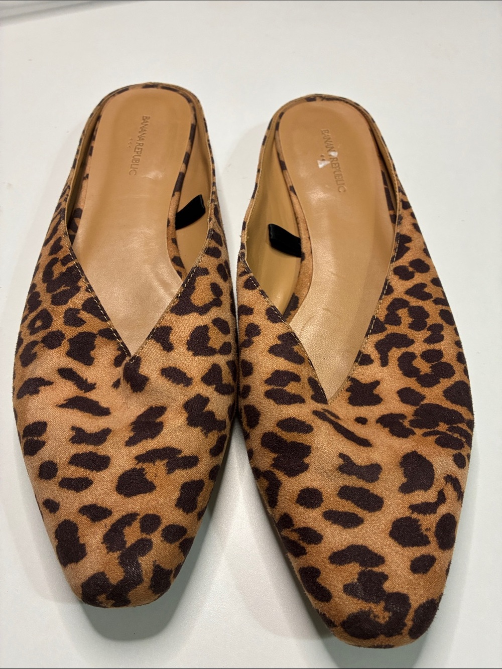 Banana Republic Leopard-Print Slip-On Mules - Tan & Brown